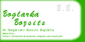 boglarka bozsits business card